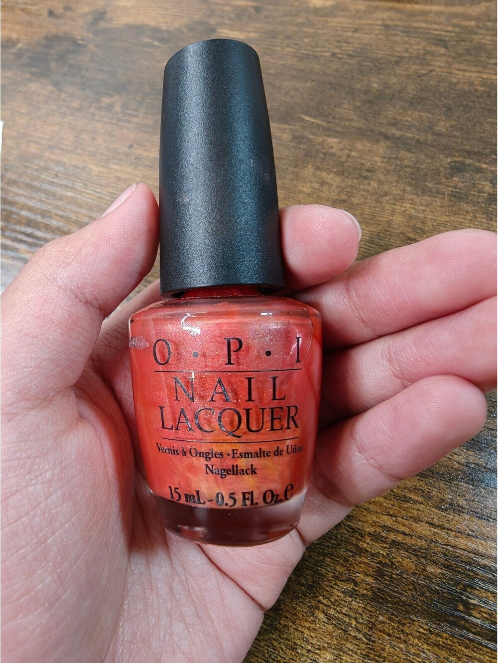 OPI Conga-Line Coral NL B81 Nail Lacquer 0.5 oz Discontinued Coral Shimmer